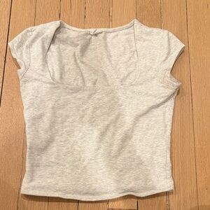 Garage Light Gray Short Sleeve Top